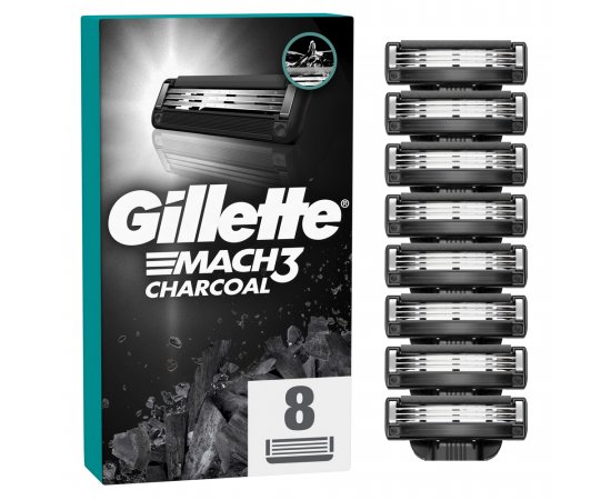GILLETTE MACH3 CHARCOAL BOROTVAFEJ 8 DB