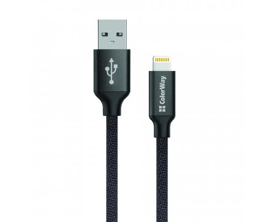 COLORWAY KABEL USB APPLE LIGHTNING 2.1A 1M, FEKETE (CW-CBUL004-BK)