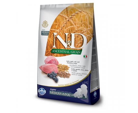 N&amp;D LG DOG PUPPY M/L LAMB &amp; BLUEBERRY 12KG