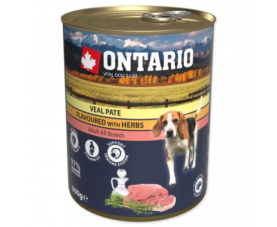 ONTARIO KONZERV DOG VEAL PATE FLAVOURED WITH HERBS 800G, 214-21184