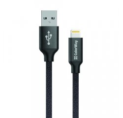 COLORWAY KABEL USB APPLE LIGHTNING 2.1A 1M, FEKETE (CW-CBUL004-BK)