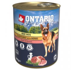 ONTARIO KONZERV DOG BEEF PATE FLAVOURED WITH HERBS 800G, 214-21104