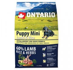 ONTARIO PUPPY MINI LAMB AND RICE 2,25 KG, 214-10195