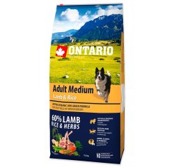 ONTARIO DOG ADULT MEDIUM LAMB AND RICE (12KG)