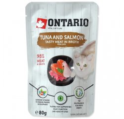 ONTARIO ALUTASAK CAT TUNA AND SALMON IN BROTH 80G